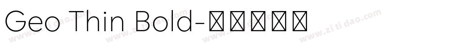 Geo Thin Bold字体转换